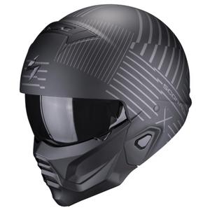 Ανοιχτό κράνος με μάσκα Scorpion EXO-COMBAT II Miles μαύρο-ασημί ματ