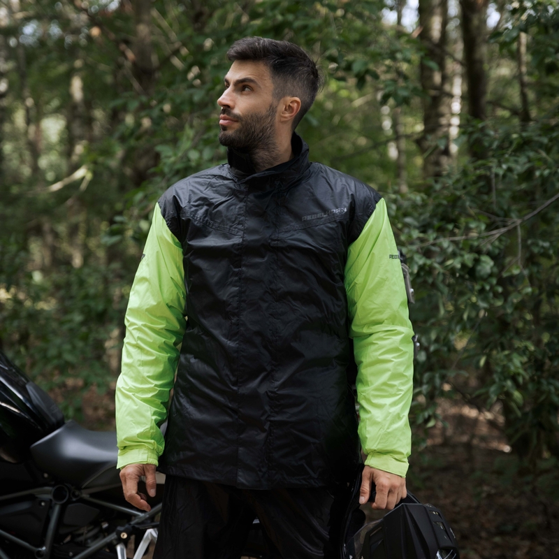 Rebelhorn Rain fluo κίτρινο μπουφάν μοτοσικλέτας βροχής