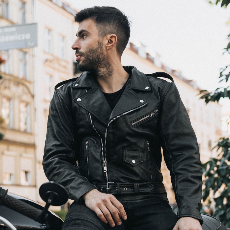 Μπουφάν Moto Ozone Ramones μαύρο