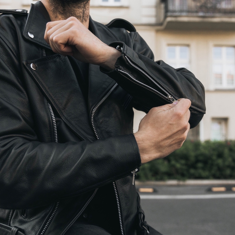 Μπουφάν Moto Ozone Ramones μαύρο