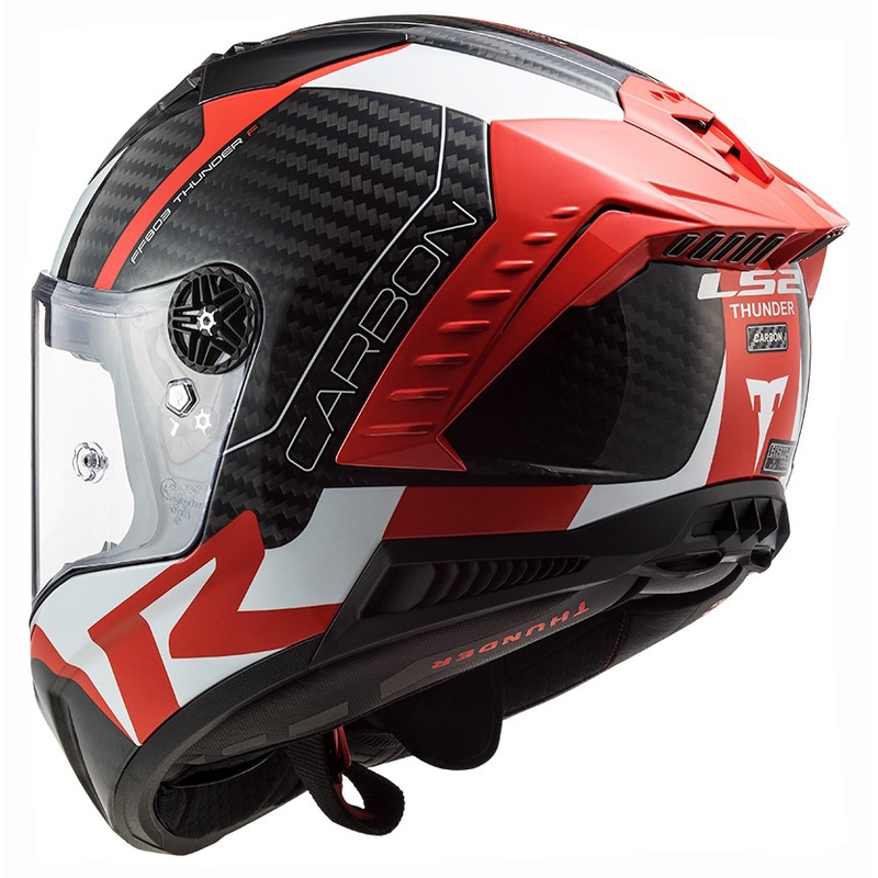 LS2 FF805 Thunder C Racing1 μαύρο-λευκό-κόκκινο ολοκληρωμένο κράνος μοτοσικλέτας
