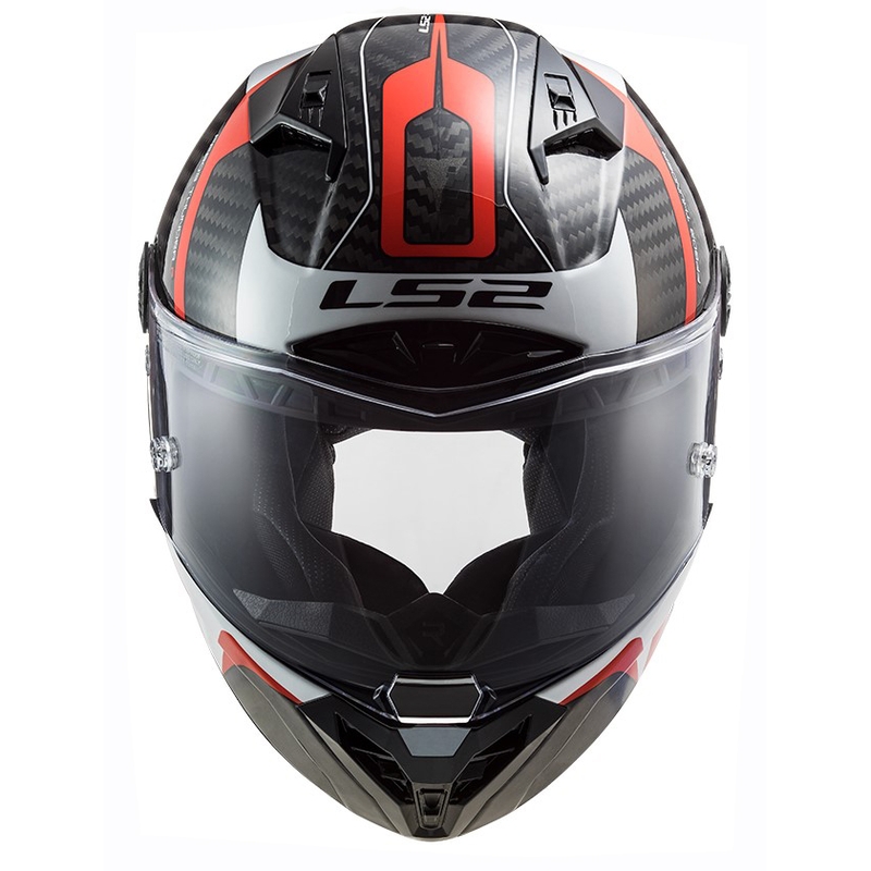 LS2 FF805 Thunder C Racing1 μαύρο-λευκό-κόκκινο ολοκληρωμένο κράνος μοτοσικλέτας