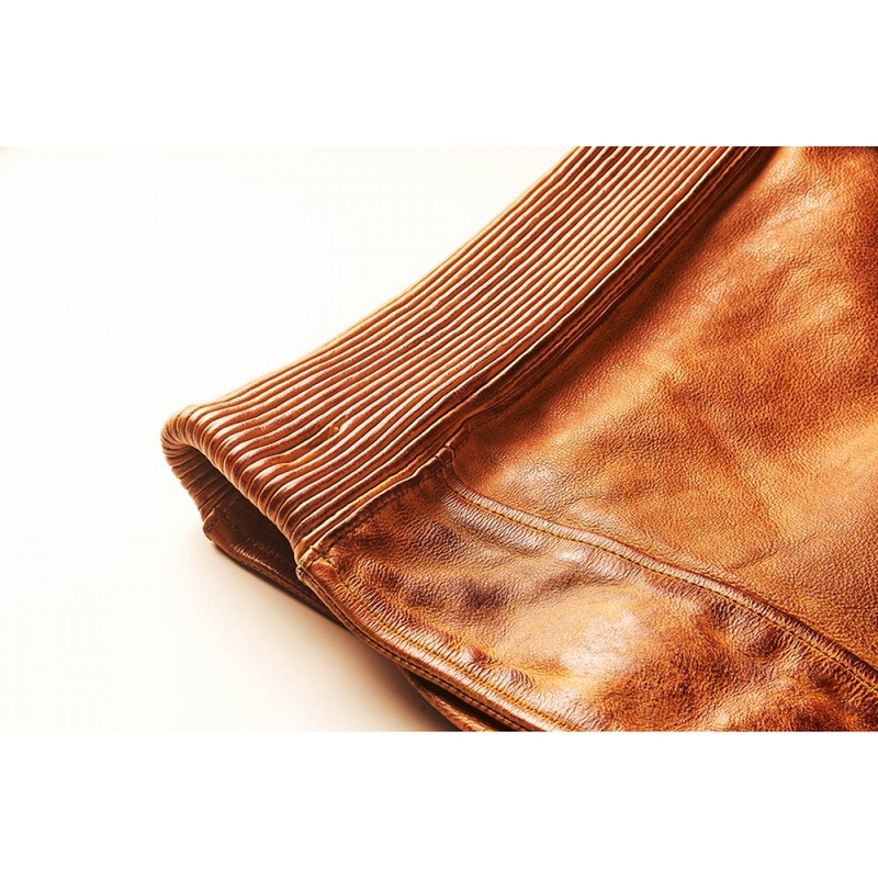 Καφέ δερμάτινο μπουφάν μοτοσικλέτας Fuel Bourbon Brown προσφορά