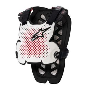 Alpinestars A-1 PRO λευκό-μαύρο-κόκκινο προστατευτικό στήθους