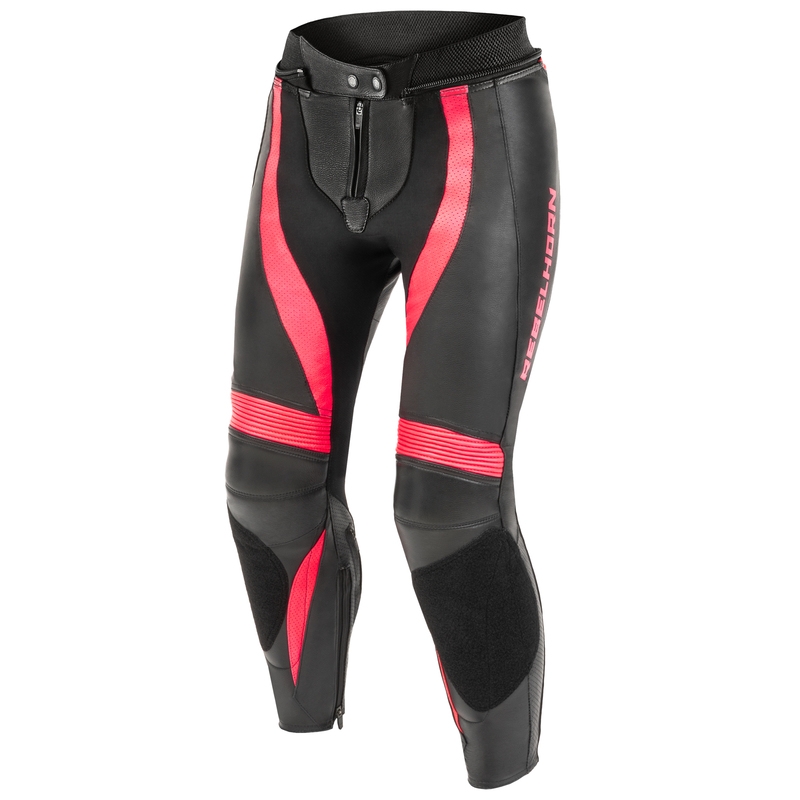 Γυναικείο παντελόνι μοτοσικλέτας Rebelhorn Rebel Black-Fluo Pink
