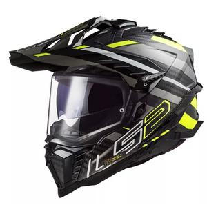 Κράνος Enduro LS2 MX701 Explorer C Edge 06 μαύρο-γκρι-φλούο κίτρινο