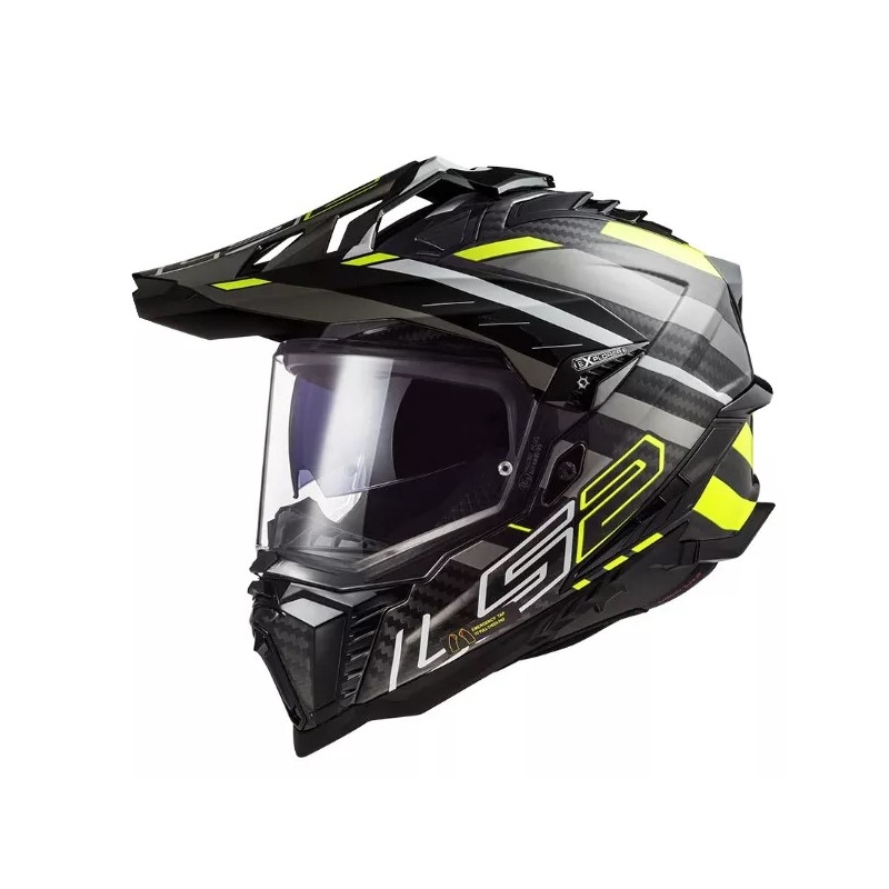 Κράνος Enduro LS2 MX701 Explorer C Edge 06 μαύρο-γκρι-φλούο κίτρινο