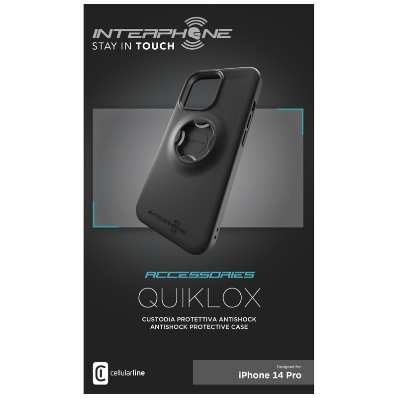 Προστατευτικό κάλυμμα Interphone QUIKLOX για Apple iPhone 14 Pro μαύρο