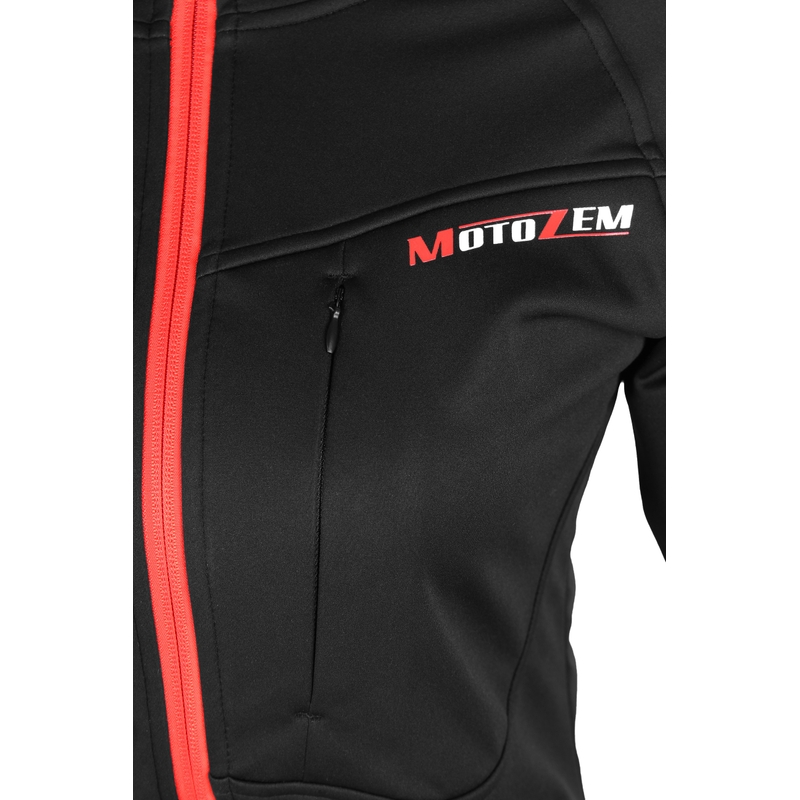 Γυναικείο μπουφάν softshell MotoZem Racing Team μαύρο-κόκκινο