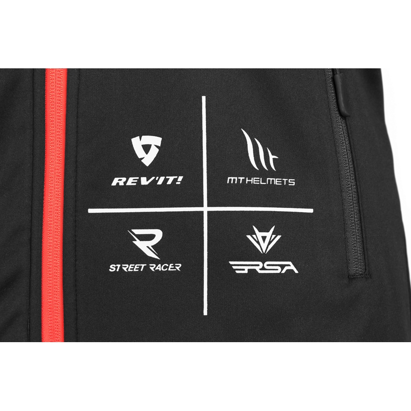 Γυναικείο μπουφάν softshell MotoZem Racing Team μαύρο-κόκκινο