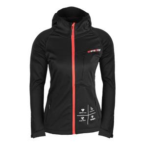 Γυναικείο μαύρο και κόκκινο softshell μπουφάν MotoZem Racing Team