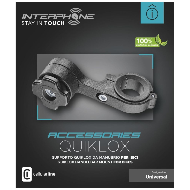 Βάση τιμονιού Interphone Quiklox μαύρο