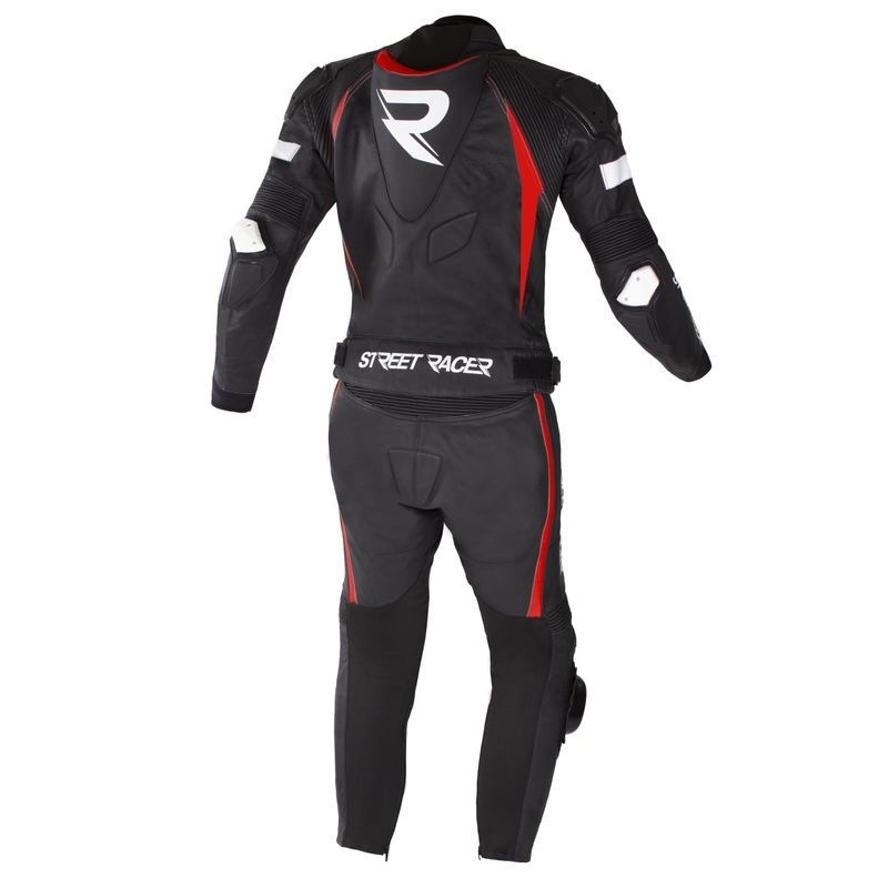 Street Racer Fast Track 2 Μαύρη, λευκή και κόκκινη φόρμα μοτοσικλέτας προσφορά