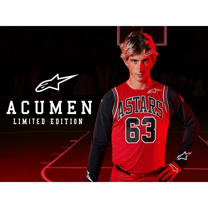 Alpinestars Racer Acumen Limited Edition Κόκκινο, μαύρο και άσπρο παιδικό τζέρσεϊ Motocross