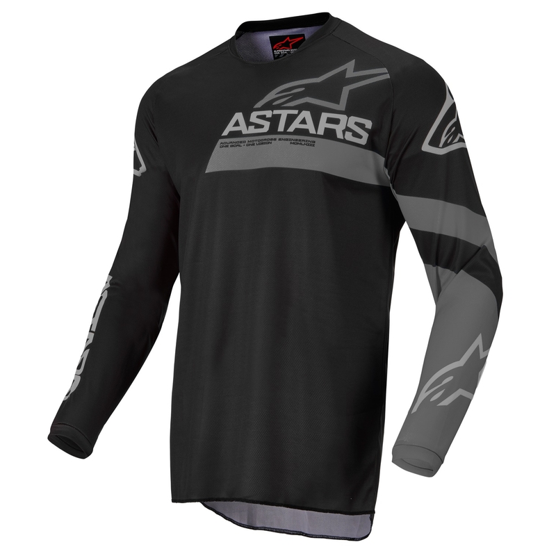 Alpinestars Racer Graphite παιδική φανέλα motocross μαύρο και γκρι