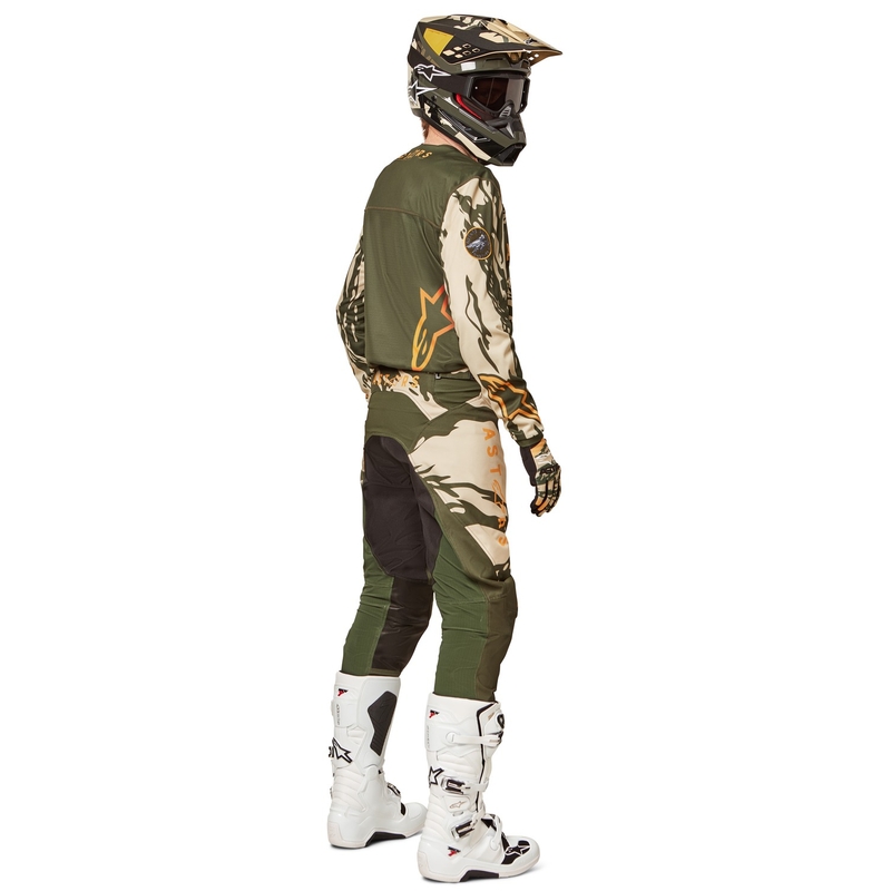 Παιδική φανέλα motocross Alpinestars Racer Tactical camo πράσινο-μπεζ-πορτοκαλί