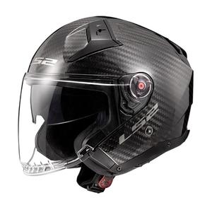 Ανοιχτό κράνος μοτοσικλέτας LS2 OF603 Infinity II Carbon-06 μαύρο γυαλιστερό