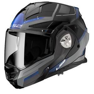 LS2 FF901 Advant X Spectrum μαύρο-μπλε-τιτανίου flip-up κράνος μοτοσικλέτας