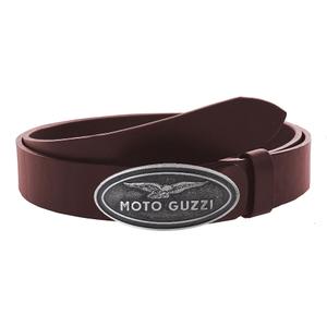 Moto Guzzi καφέ δερμάτινη ζώνη με αγκράφα
