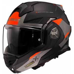 LS2 FF901 Advant X Oblivion μαύρο-κόκκινο-τιτάνιο flip-up κράνος μοτοσικλέτας
