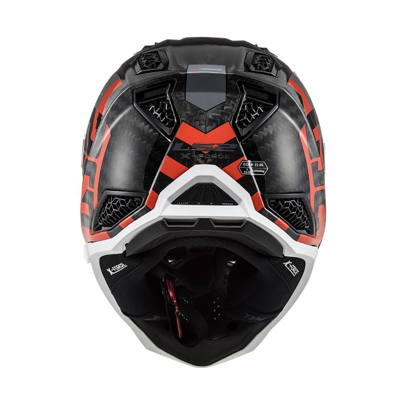 Κράνος Motocross LS2 MX703 C X-Force Barrier H-V μαύρο-γκρι-κόκκινο-κίτρινο