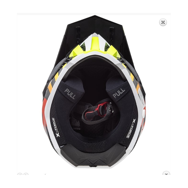 Κράνος Motocross LS2 MX703 C X-Force Barrier H-V μαύρο-γκρι-κόκκινο-κίτρινο