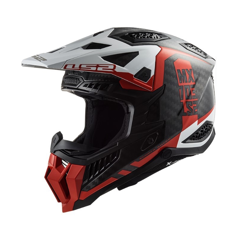 Κράνος Motocross LS2 MX703 C X-Force Victory μαύρο-κόκκινο-λευκό