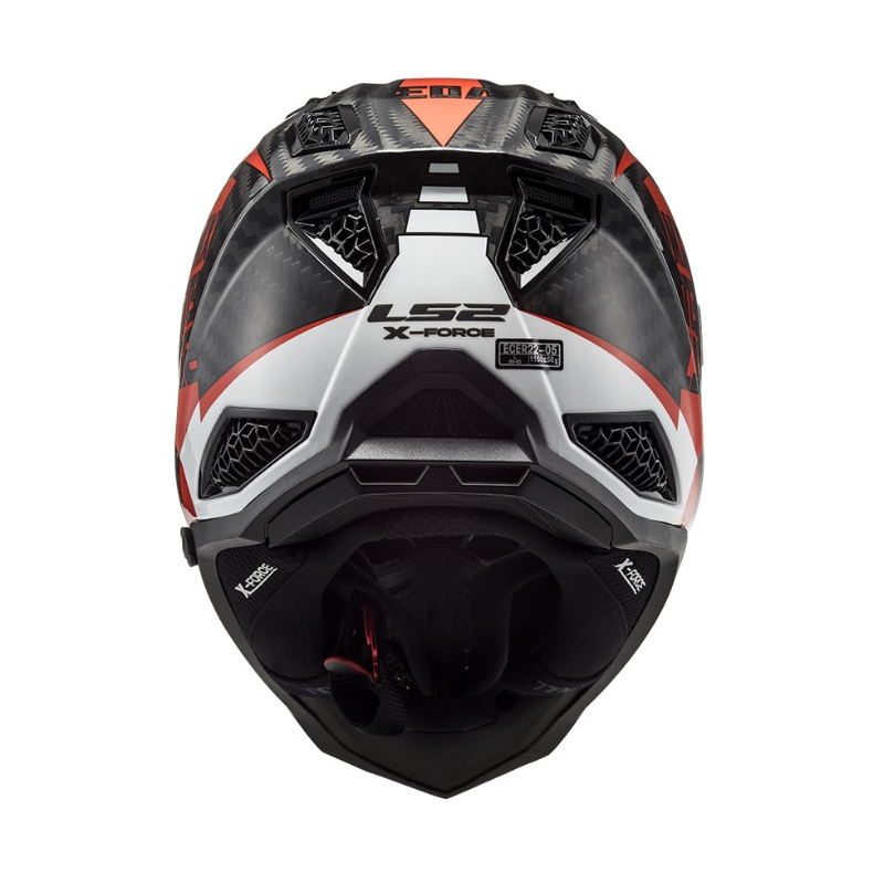 Κράνος Motocross LS2 MX703 C X-Force Victory μαύρο-κόκκινο-λευκό