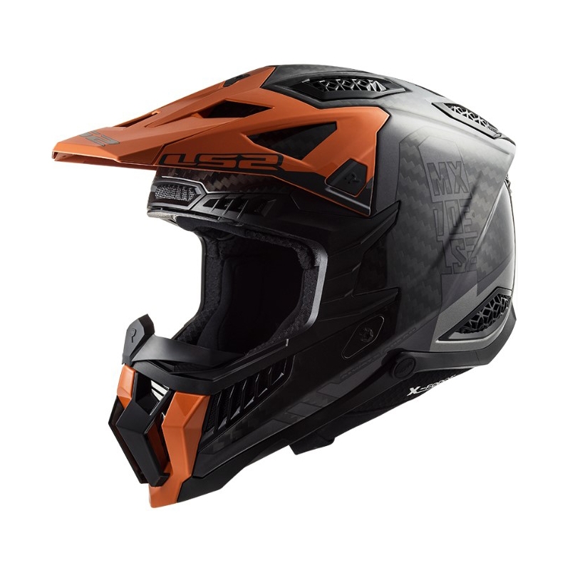 Κράνος Motocross LS2 MX703 C X-Force Victory μαύρο-τιτάνιο-πορτοκαλί