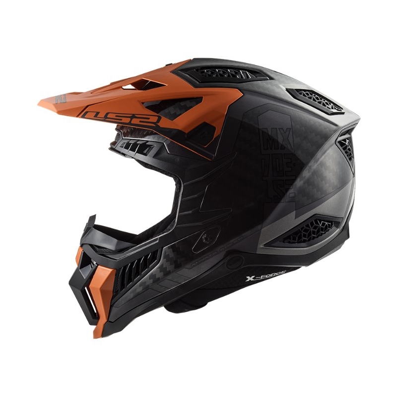 Κράνος Motocross LS2 MX703 C X-Force Victory μαύρο-τιτάνιο-πορτοκαλί