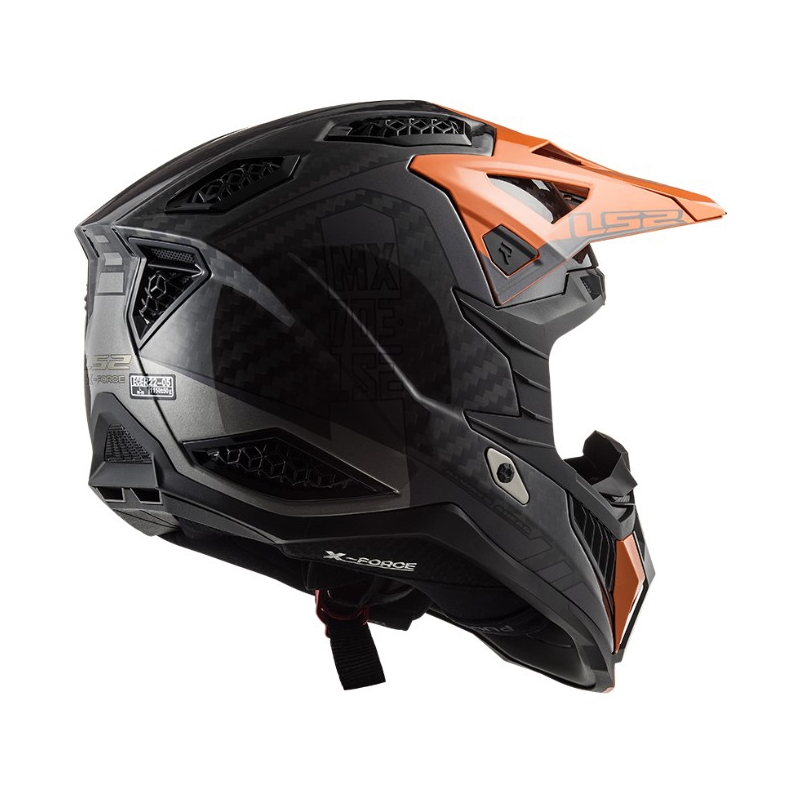 Κράνος Motocross LS2 MX703 C X-Force Victory μαύρο-τιτάνιο-πορτοκαλί