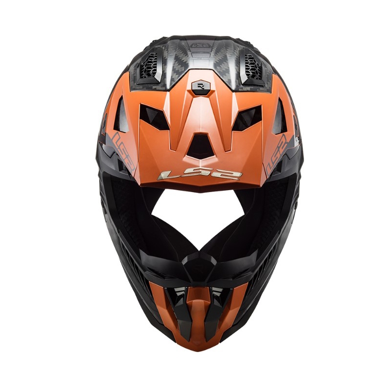 Κράνος Motocross LS2 MX703 C X-Force Victory μαύρο-τιτάνιο-πορτοκαλί