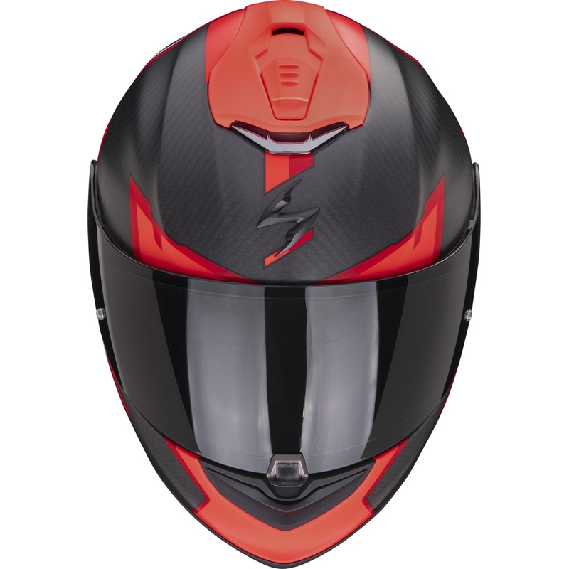Ενσωματωμένο κράνος Scorpion EXO-1400 EVO Carbon Air Kendal μαύρο-κόκκινο