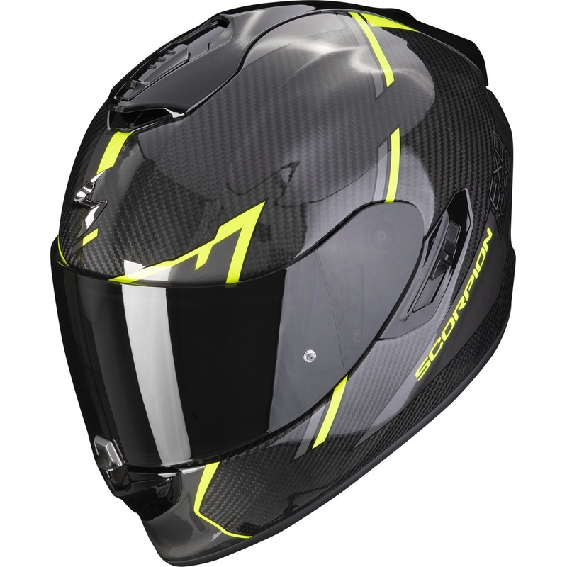 Integrální přilba Scorpion EXO-1400 EVO Carbon Air Kendal černo-fluo žlutá