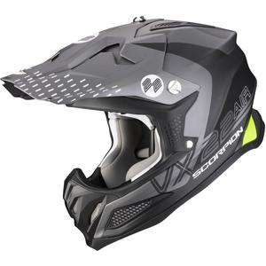 Κράνος Motocross Scorpion VX-22 Air Ares μαύρο-ασημί ματ