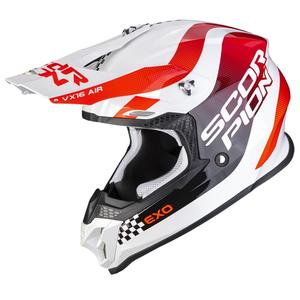 Κράνος Motocross Scorpion VX-16 EVO AIR SOUL λευκό-κόκκινο