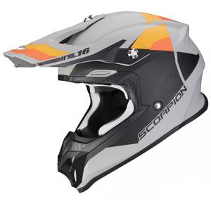 Κράνος Motocross Scorpion VX-16 EVO AIR SPECRUM μαύρο-γκρι-πορτοκαλί