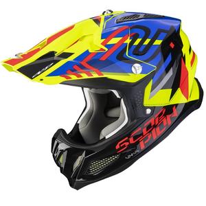 Κράνος Motocross Scorpion VX-22 Air Neox μαύρο-κόκκινο-μπλε-φλούο κίτρινο