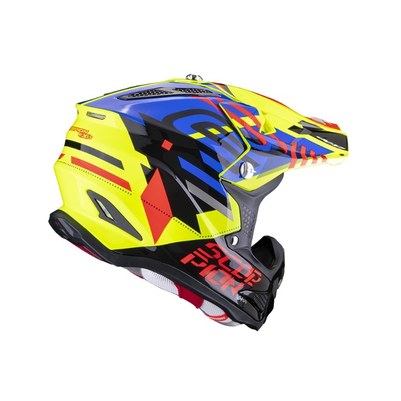 Κράνος Motocross Scorpion VX-22 Air Neox μαύρο-κόκκινο-μπλε-φλούο κίτρινο