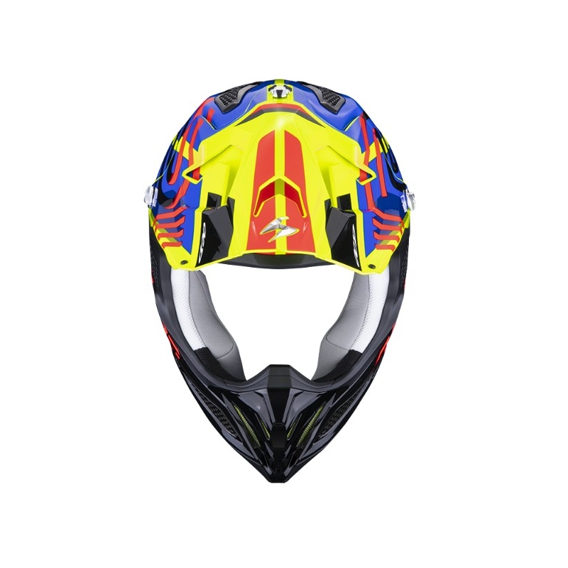 Κράνος Motocross Scorpion VX-22 Air Neox μαύρο-κόκκινο-μπλε-φλούο κίτρινο