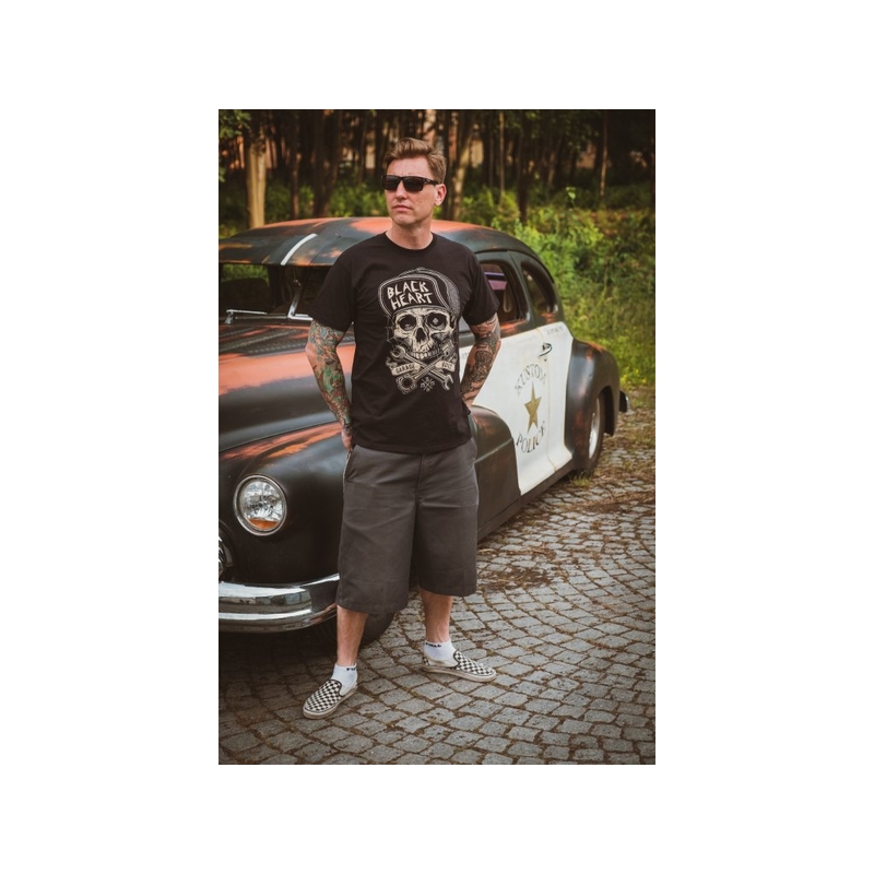 Ανδρικό T-shirt Black Heart Garage Built