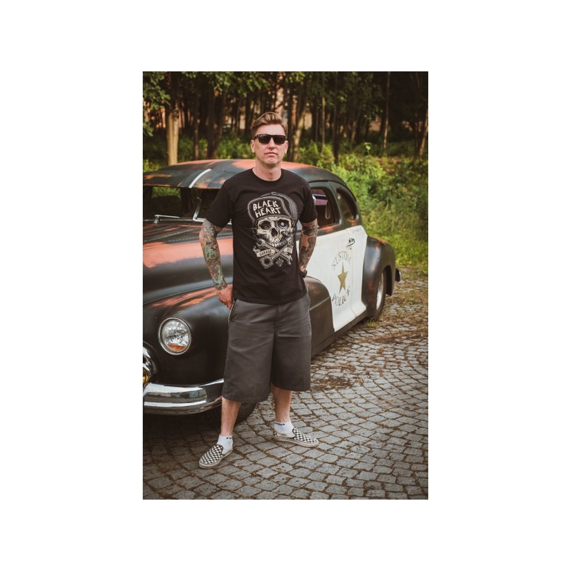 Ανδρικό T-shirt Black Heart Garage Built