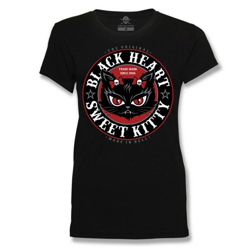 Γυναικείο T-shirt Black Heart Kitty προσφορά