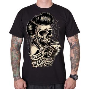 Ανδρικό πουκάμισο Rockabilly με μαύρη καρδιά