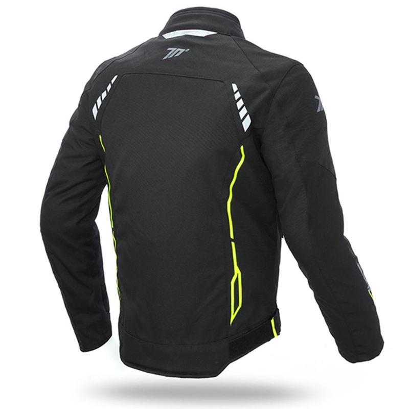 Μπουφάν μοτοσικλέτας SEVENTY DEGREES SD-JR65 μαύρο-κίτρινο φλούο