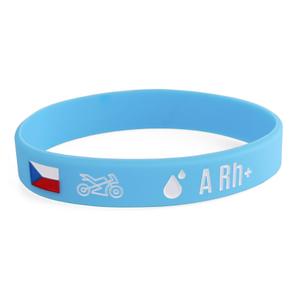Βραχιόλι σιλικόνης moto με ομάδα αίματος A RH+