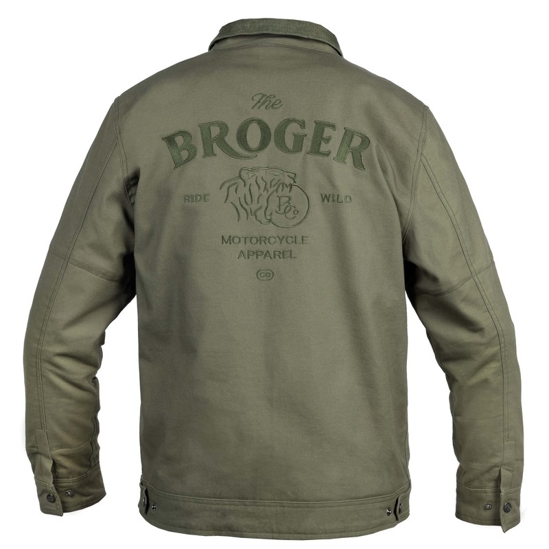 BROGER Montana μπουφάν μοτοσικλέτας λαδί πράσινο προσφορά