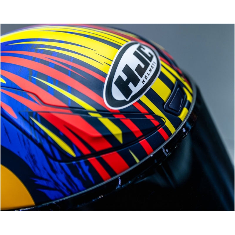 Ενσωματωμένο κράνος μοτοσικλέτας HJC RPHA 1 Redbull Jerez GP MC21SF κόκκινο-κίτρινο-μπλε