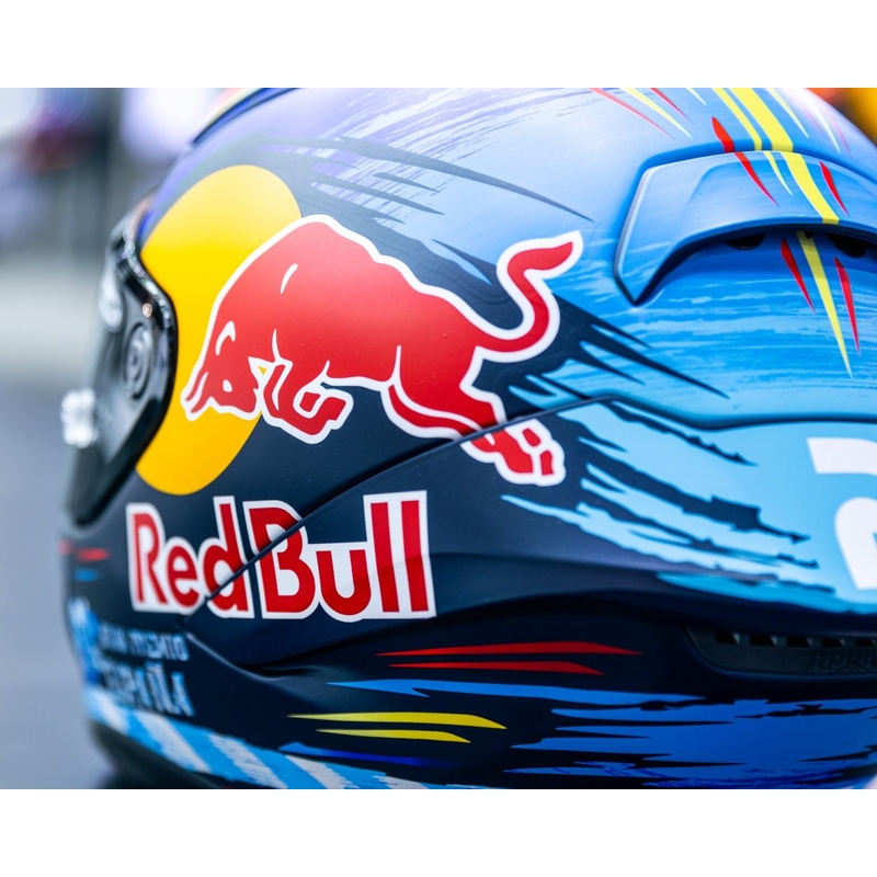 Ενσωματωμένο κράνος μοτοσικλέτας HJC RPHA 1 Redbull Jerez GP MC21SF κόκκινο-κίτρινο-μπλε