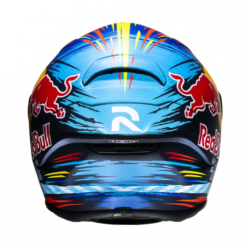 Ενσωματωμένο κράνος μοτοσικλέτας HJC RPHA 1 Redbull Jerez GP MC21SF κόκκινο-κίτρινο-μπλε